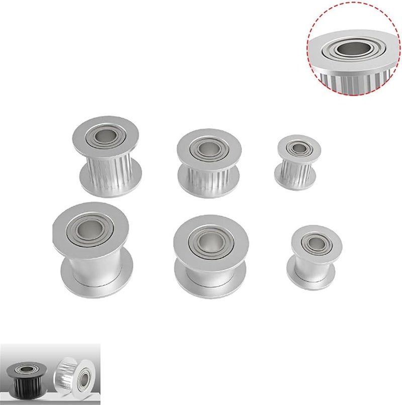 Lfang GT2 Timing Pulley 20 Teeth Silver 6mm Width With Bearings 3D Printer Parts - Image 5